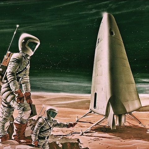 Concept art for the Mars Excursion Module.