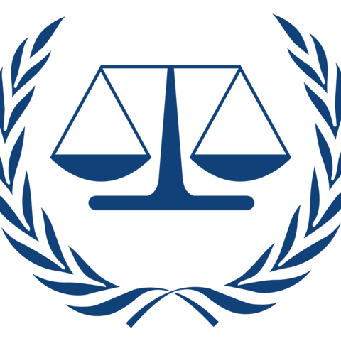 The logo for the International Criminal Court.