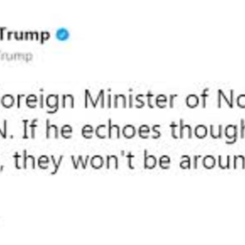 A Tweet from President Trump.