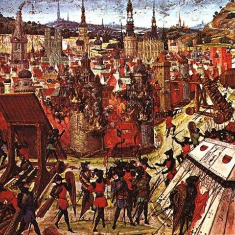 Medieval depiction of the conquering of Jerusalem by the European Crusaders, 1099