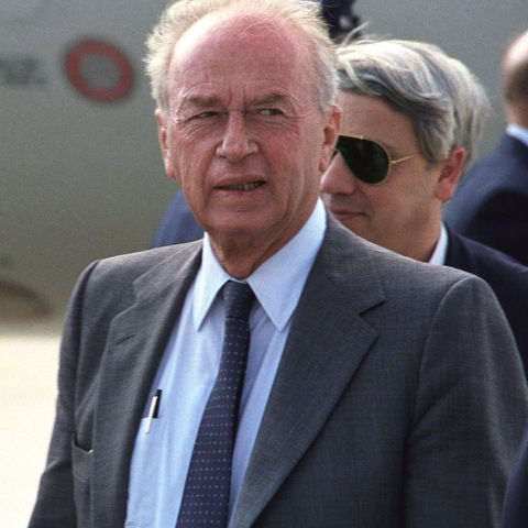 The late Israeli Prime Minister Yitzhak Rabin