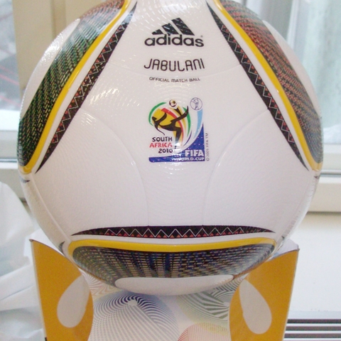The official match ball for the 2010 World cup, the Adidas Jabulani