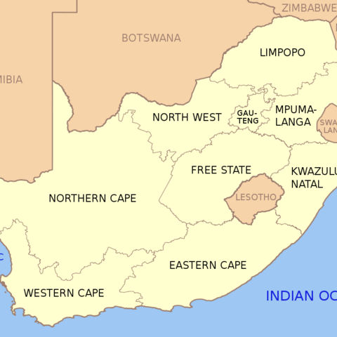 Map of South African Political Areas