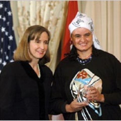 U.S. Undersecretary of State Paula Dobriansky and Jennifer Williams with her International Women of Courage Award, 2007