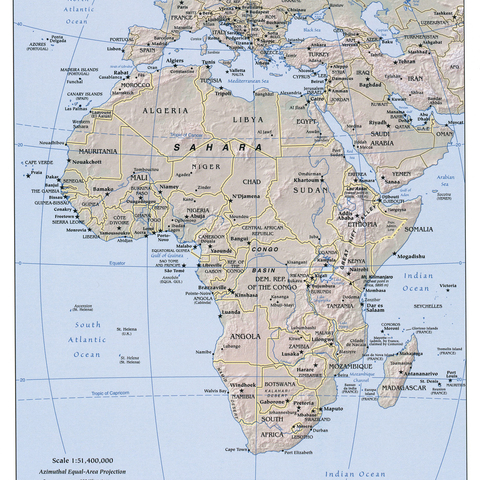 Map of Africa, 2007