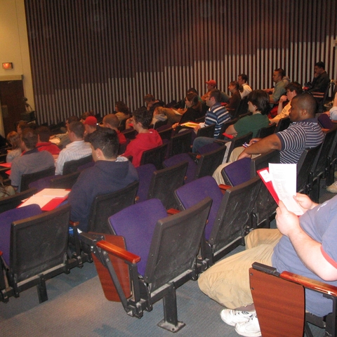 Students at a seminar at Ohio State University