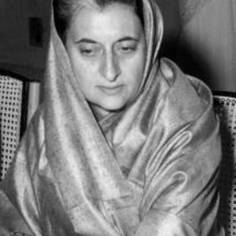 Indira Gandhi, Prime Minister of India from 1966-1977 and 1980-1984.  