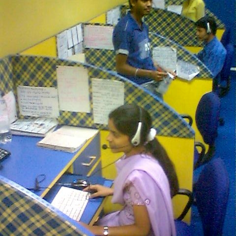 An Indian Call Center, 2006. The power of a large educated population