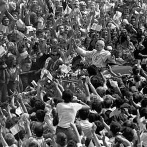 Pope John Paul II's (Karol Józef Wojtyla) first trip to his native Poland as Pope, 1979  