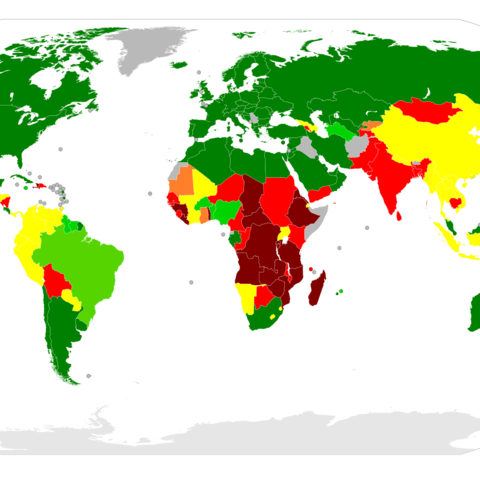 Countries by percentage of population suffering from undernourishment, 2006