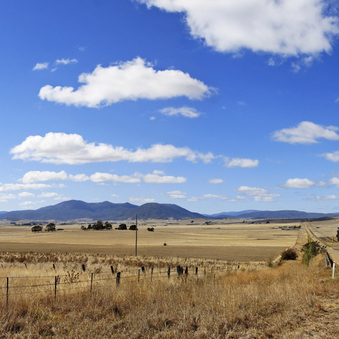 Drought-affected Fields in the Victorian Countryside outside Benambra