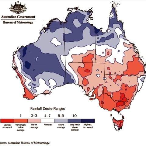Rainfall in 2006, Compared to Historic Rainfall Amounts