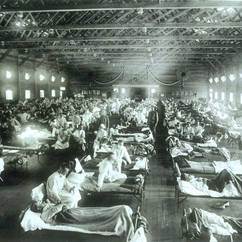 Camp Funston flu ward during the 1918 pandemic, Camp Funston, Kansas