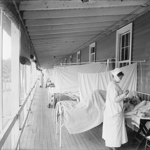 Walter Reed Military Hospital, Washington D.C., where patients received care during the Spanish Flu, 1918-1919