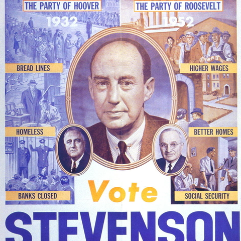 A 1952 campaign poster for Adlai Stevenson.