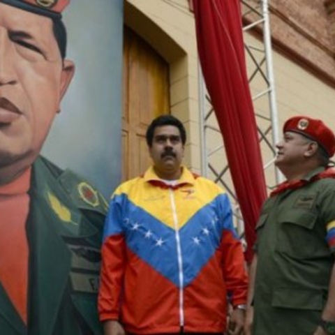 President Nicolás Maduro—wearing Chávez’s iconic tracksuit—attended a commemoration for the late president.