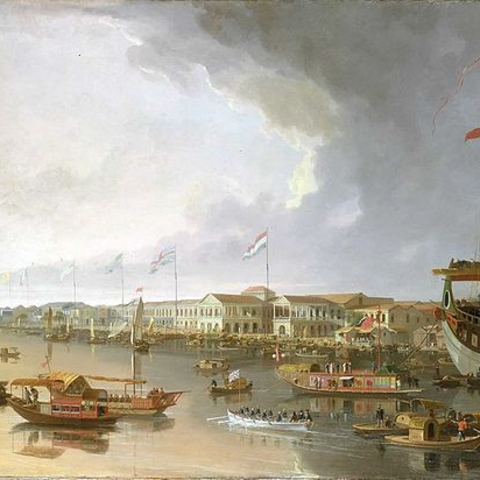 William Daniell’s View of the Canton Factories c1805.