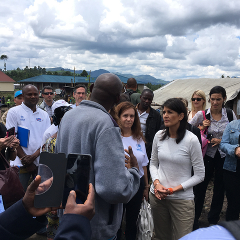 U.S. Ambassador to the UN Nikki Haley visiting the Congo.