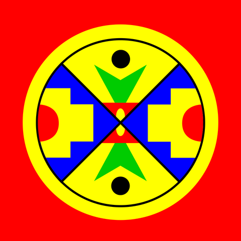 The flag of the Eel Ground First Nation.