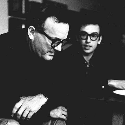 Sociologist C. Wright Mills with journalist Saul Landau.