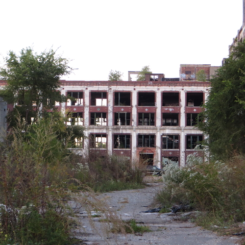 The Packard Automotive Plant in Detroit, Michigan closed in 1958.