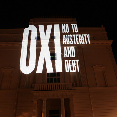 A projection on the German Embassy in London.