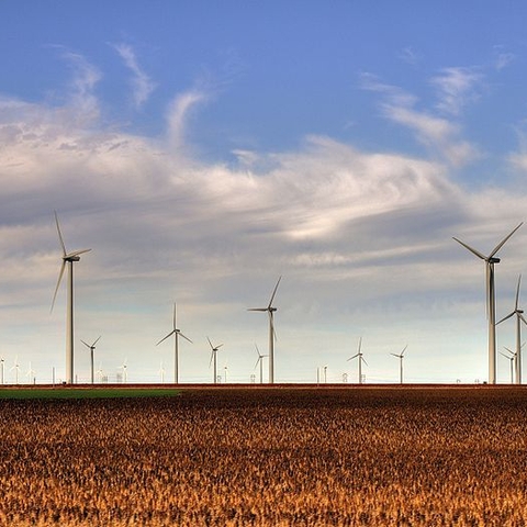 The Smoky Hills Wind Farm in Kansas.