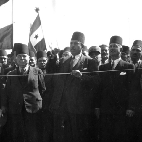 Syrians celebrate their independence in 1946.
