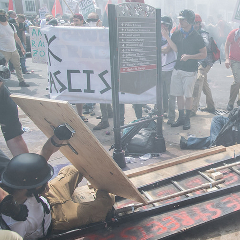 Violence at the Unite the Right rally in Charlottesville, VA.