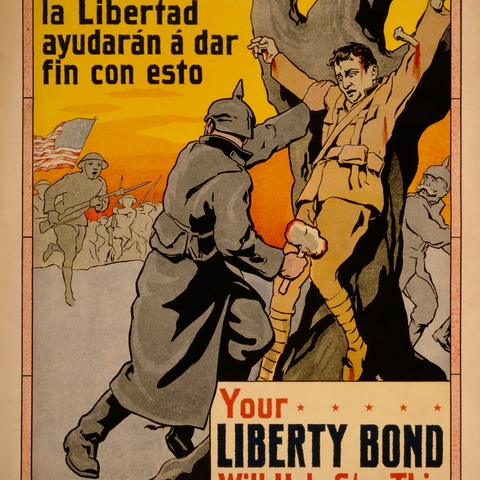 A 1917 poster printed by the U.S. government in the Philippines urging the purchase of Liberty Bonds.