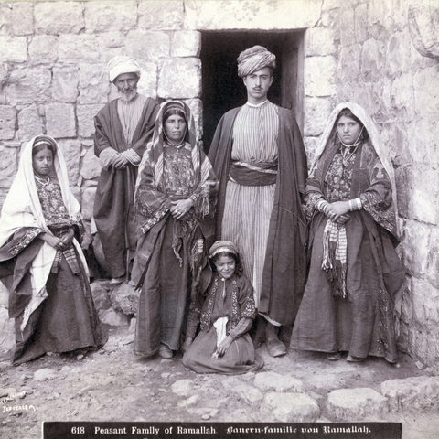 A Palestinian family from Ramallah in Jerusalem, 1910s A Palestinian family from Ramallah in Jerusalem, 1910s