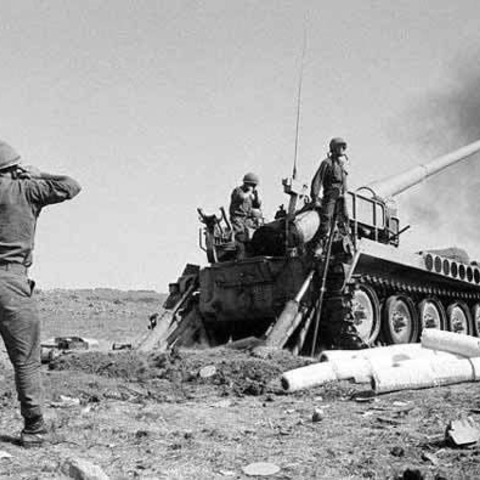 Israeli soldiers in the Golan Heights during the 1973 Arab-Israeli War