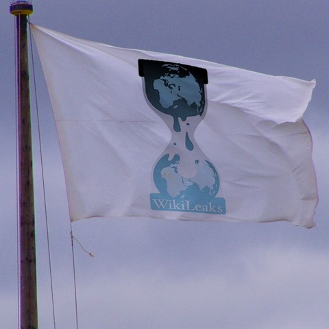 Computer programmers created this 'Flag of the Sovereign State of WikiLeaks,' saying 'Julian Assange and WikiLeaks need a country of their own.'