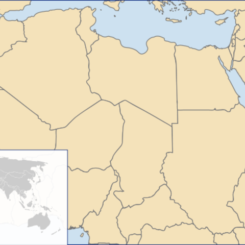 A map showing the location of Yemen