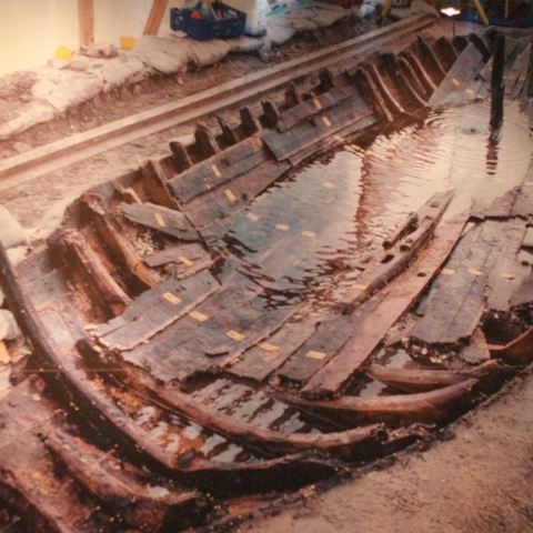 A medieval shipwreck uncovered during archaeological excavations for the Marmaray tunnel project beneath the Bosporus