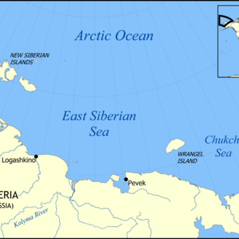 The East Siberian Sea, part of the Arctic Ocean