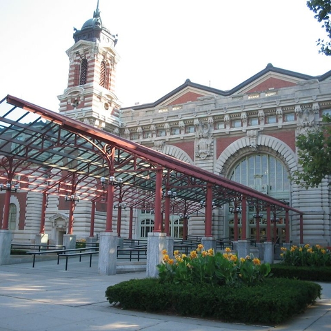 The main building at Ellis Island