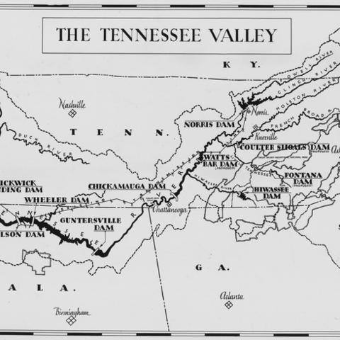 The geography of the Tennessee Valley Authority