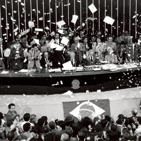The ratification of Brazil's democratic constitution, 1988