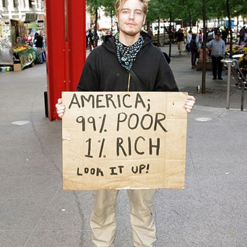 An Occupy Wall Street protestor.