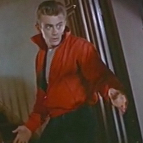 A screen shot from James Dean's Rebel Without a Cause (1955)