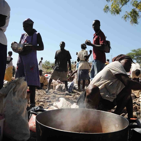 A market in contemporary Haiti