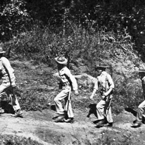 Americans on patrol in Haiti, 1921