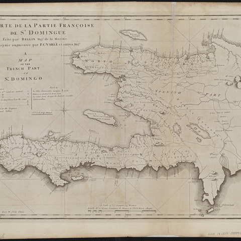 A historic map of Haiti