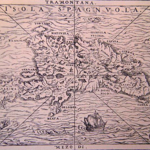 A fifteenth century map of Hispaniola