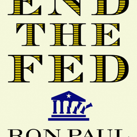 The book cover of Ron Paul's book advocating an end to the U.S. Federal Reserve