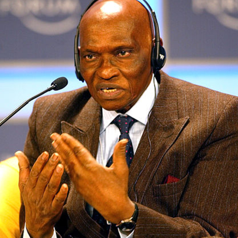 Abdoulaye Wade at the World Economic Forum meeting