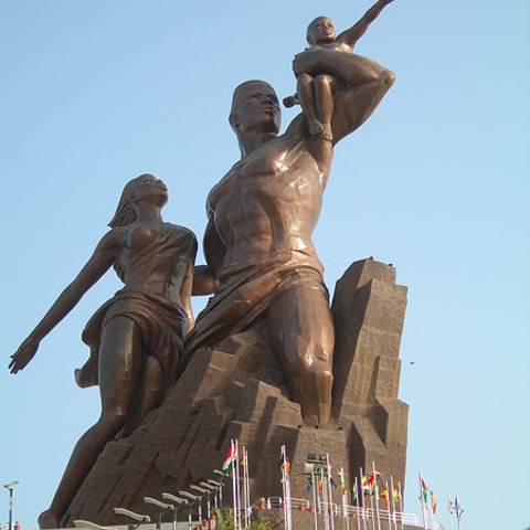 African Renaissance statue in Dakar