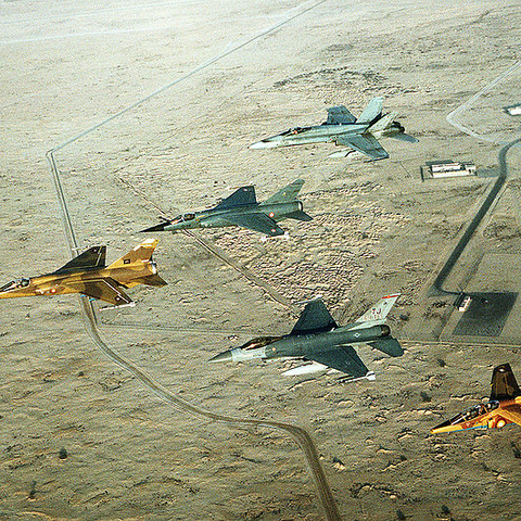 U.S., French, Qatari, and Canadian fighter jets during Operation Desert Shield
