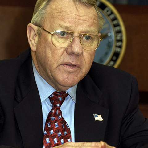 Retired General Jay Garner, who attempted to organize elections in post-war Iraq